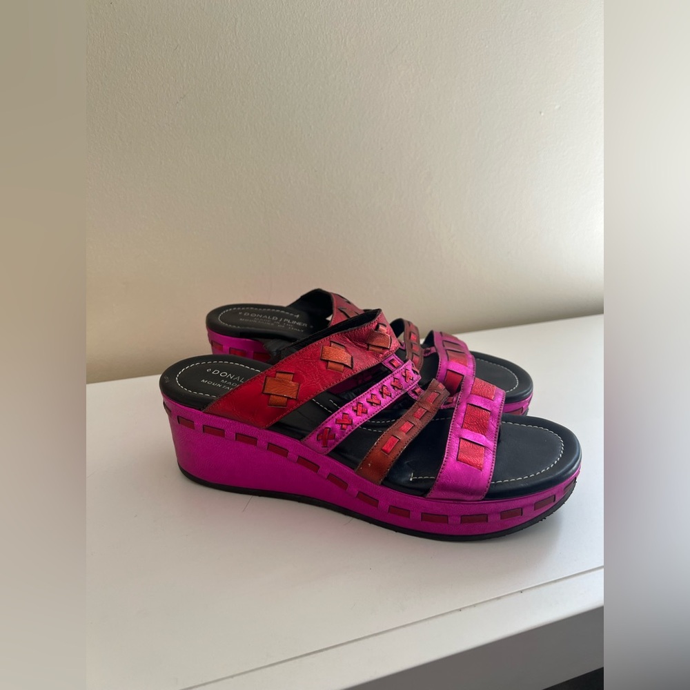 Donald Pliner Colorful Women's Wedge Sandals - Picture 2 of 10